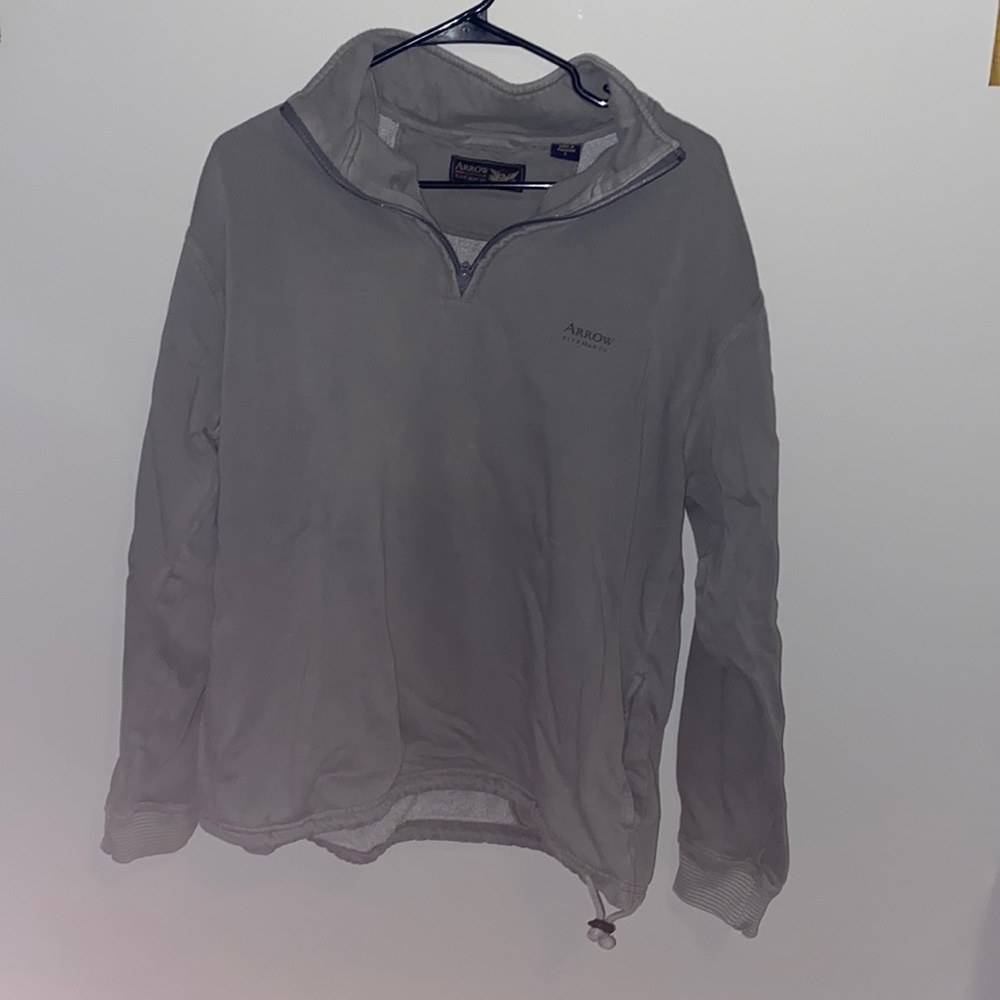 Gray quarter zip